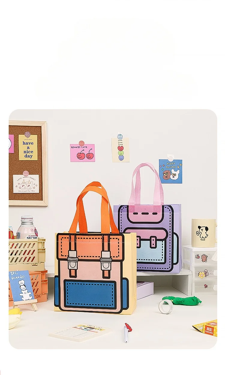 StoBag Vliesbeutel für Schüler, hochwertig, faltbar, umweltfreundlich, Aufbewahrung, Verpackung, Buch, Kleidung, Schüler, Schulgerät, Verpackungsbeutel – Detail 5
