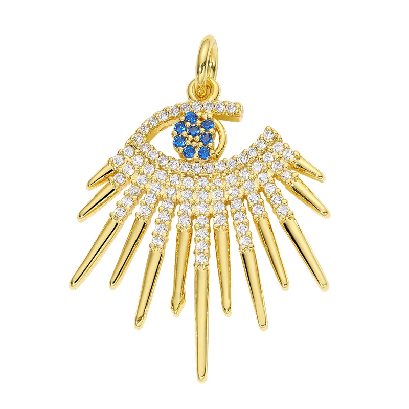 

JUYA 18K Gold Plated Diy Accessories Handmade Copper Zircon Evil Eye Charms Bracelet Necklace Supplies For Jewelry
