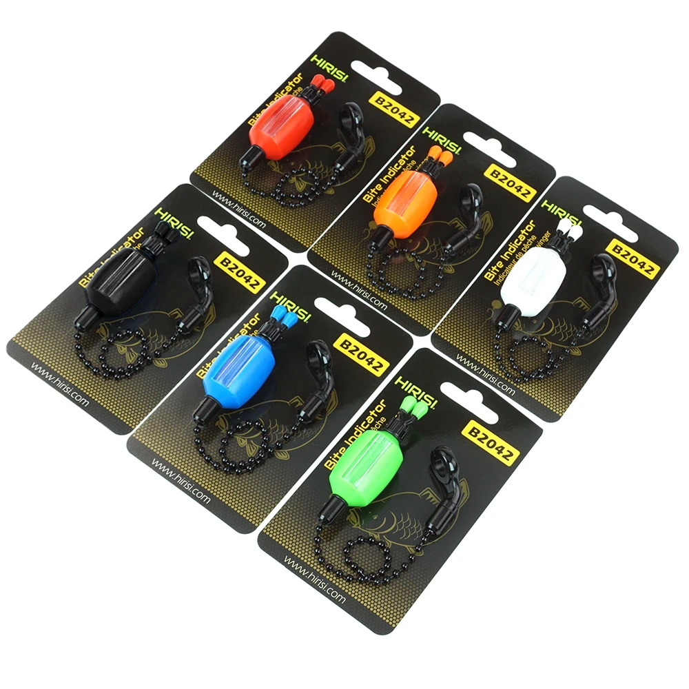 Swingeurs Hirisi B2042 pour pêche carpe - Indicateurs 5 couleurs avec clips sécurisés pour ligne
