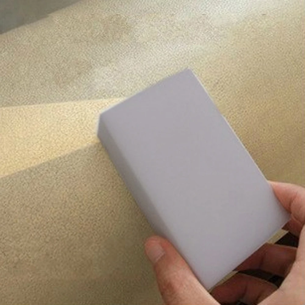 100pcs Cleaner Eraser Multi-functional Magical Sponge Eraser Reusable Washable Lightweight Portable Grey for Kitchen Bathroom
