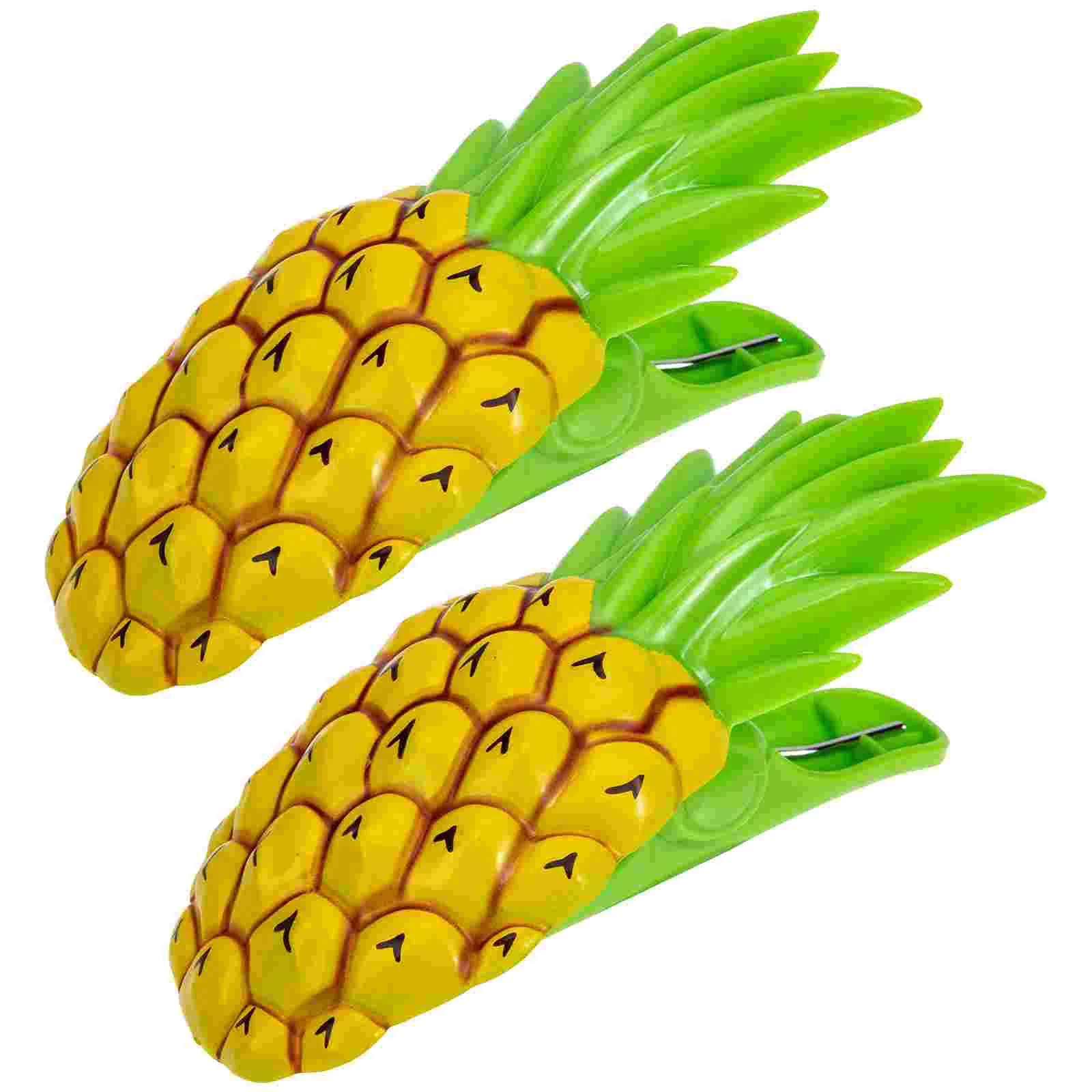 

2Pcs Beach Towel Clips Clothes Clamps Pineapple Shape Clips Chair Holders Clothes for Beach Chair Blankets Pool Loungers Cruise