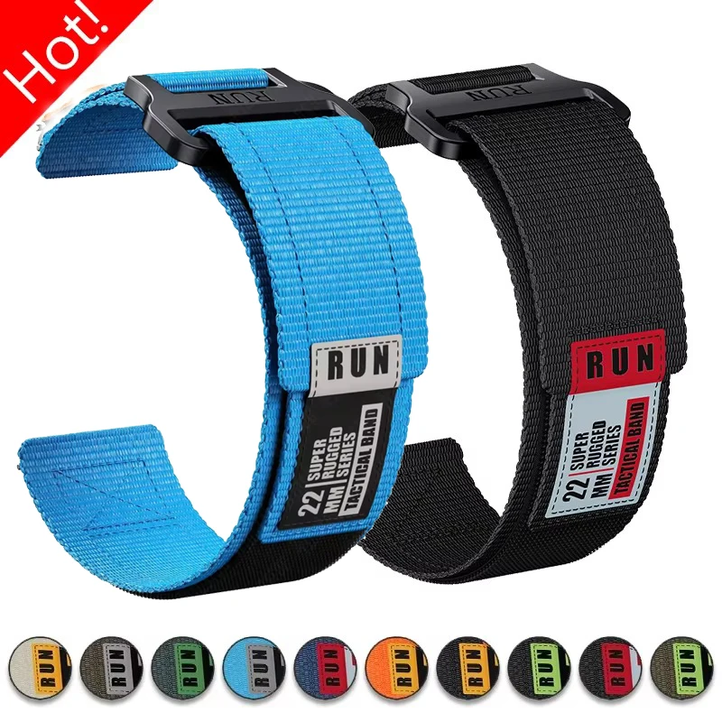Sporty Nylon Loop Band - Premium Smartwatch Accessory Bracelet with Universal Fit