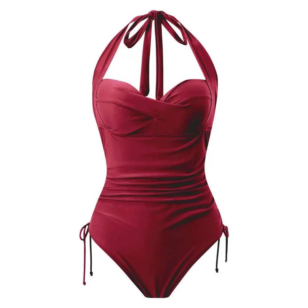 2023 Women Bikini Bodysuit Sexy Ladies Striped Bandage Backless Push Up Swimwear Swimsuit Beach Triangle Bathing Suit
