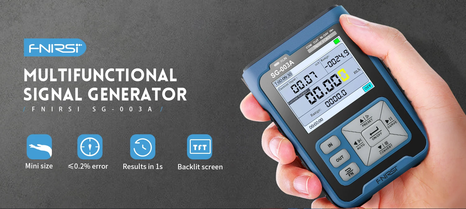 Description Picture 6 of itemFNIRSI SG-003A Signal Generators  0-10V 4-20mA Adjustable Current Voltage Simulator PWM Pulse Output TFT Full-color LCD Display