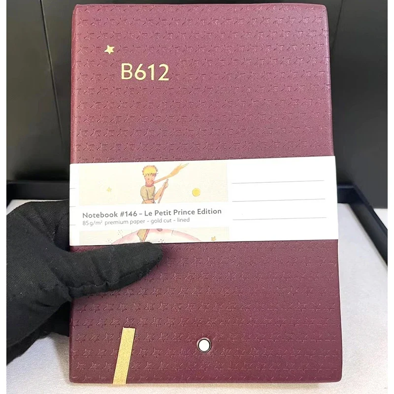 YAMALANG MB B612 146 어린 왕자 메모장, 검정 다크 브라운 노트북 줄 및 공백