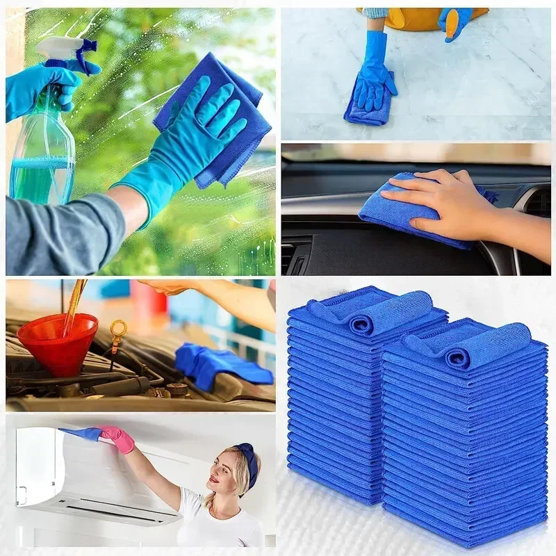 Microfiber Towels 1-20Pcs Car Wash Drying Cloth Household Cleaning Cloths Auto Detailing Polishing Rag Home Clean Tools
