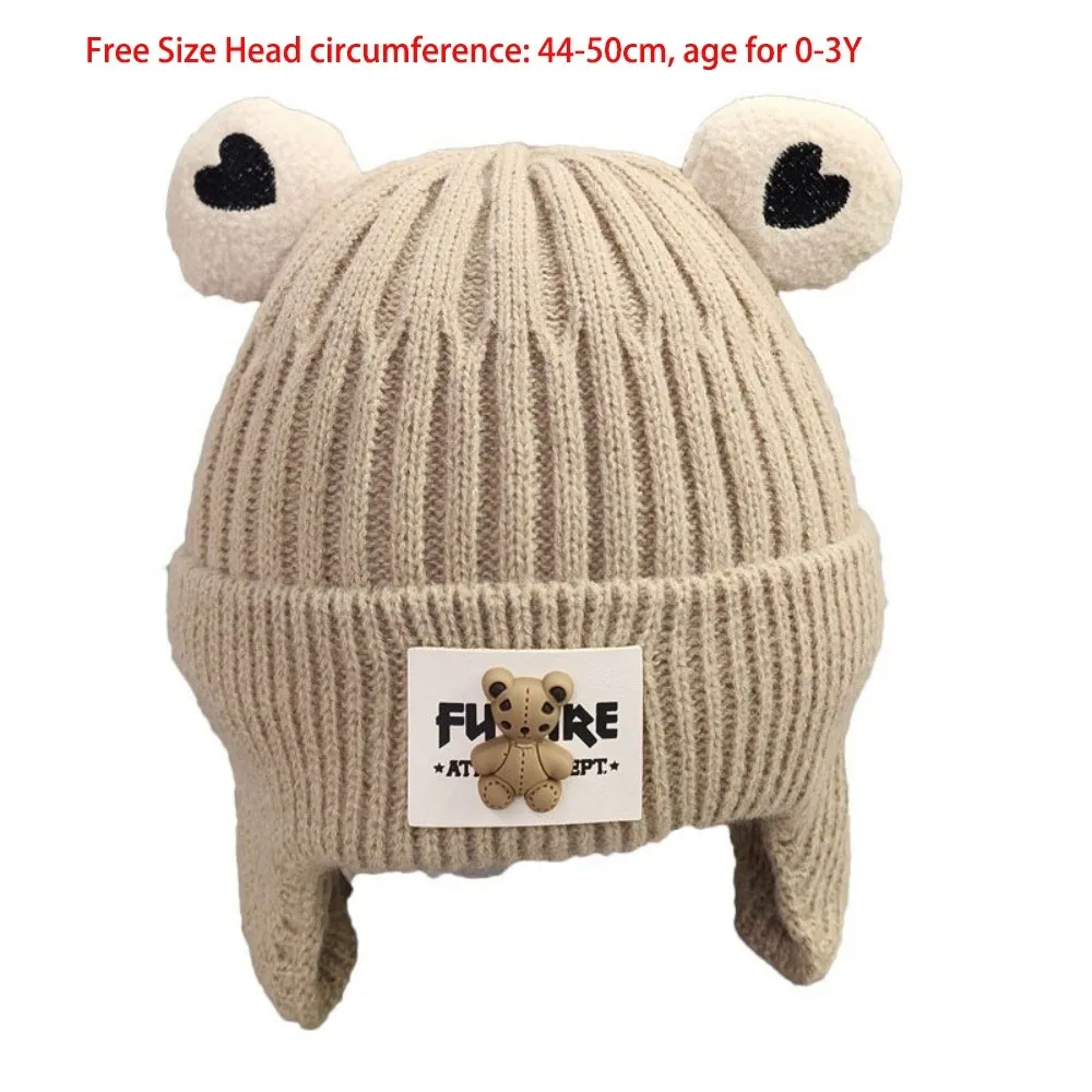 Knitted Warm Bear Hat for Kids Coldproof Windproof Ear Protection