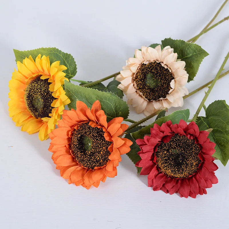 5pcs Sunflower artificial flower, home hotel living room decoration, sardine artificial flower, sunflower artificial flower