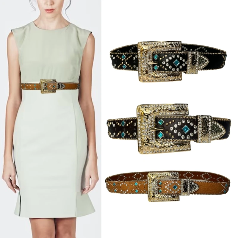 

Waist Belly Chain Belt for Women Girls Idol Prom Banquet Club Party Blingbling Diamond-studded Belt