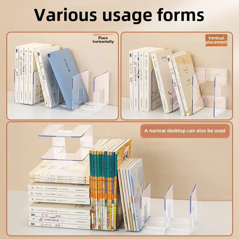 새로운 투명 가방 보관 선반 디바이더 아크릴 옷장 정리 디바이더 핸드백 보관 랙 핸드백 책 정리함 4칸