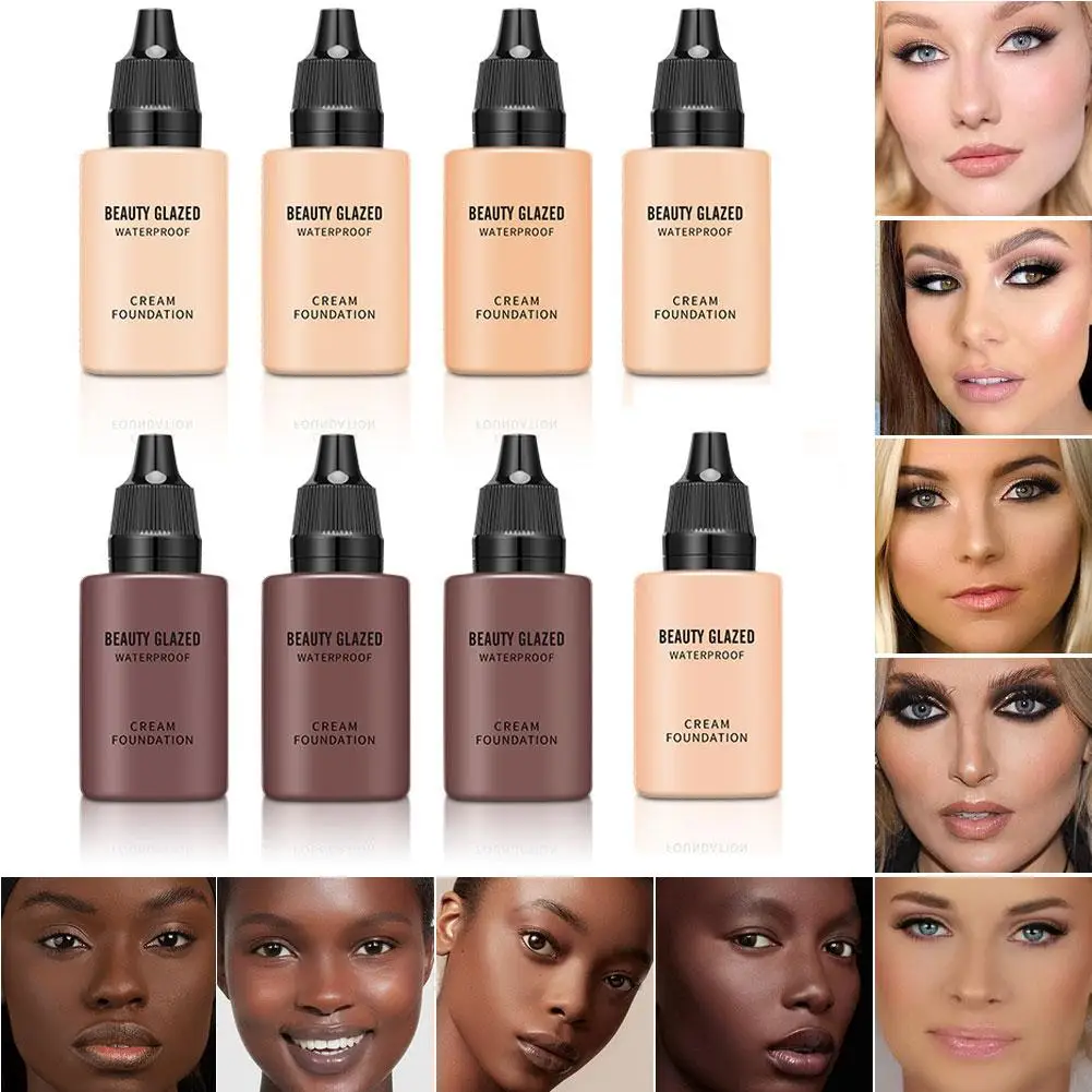 

New Matte Waterproof Liquid Foundation Makeup,All-Day Base Liquid Concealer Moisturizing Makeup Matte Foundation M5D6