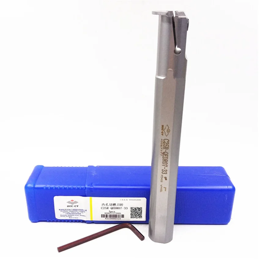 C25R-Qedr07-33/C25R-Qedl07-33/C25R-Qfdr07-33/C25R-Qfdl07-33 Zcc.Ct Utensili Per Tornitura Interna Utensili Da Taglio Per Scanalatura 1 Pz/Scatola