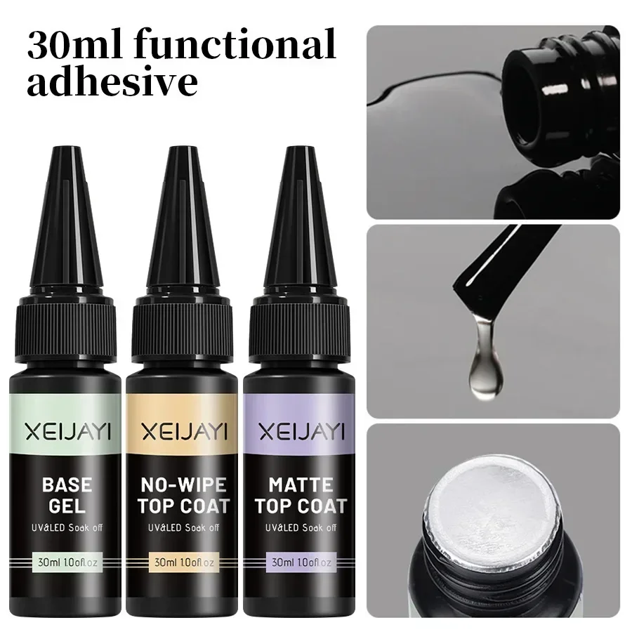 Gel Nail Polish 30ml Multi-Use Top Base Gel Polish Vernis Semi Nail Art Design UV LED Lamp Lacquer