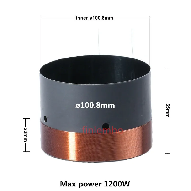 4-Inch Speaker Woofer Voice Coil with Copper Wire and Black Aluminum Former