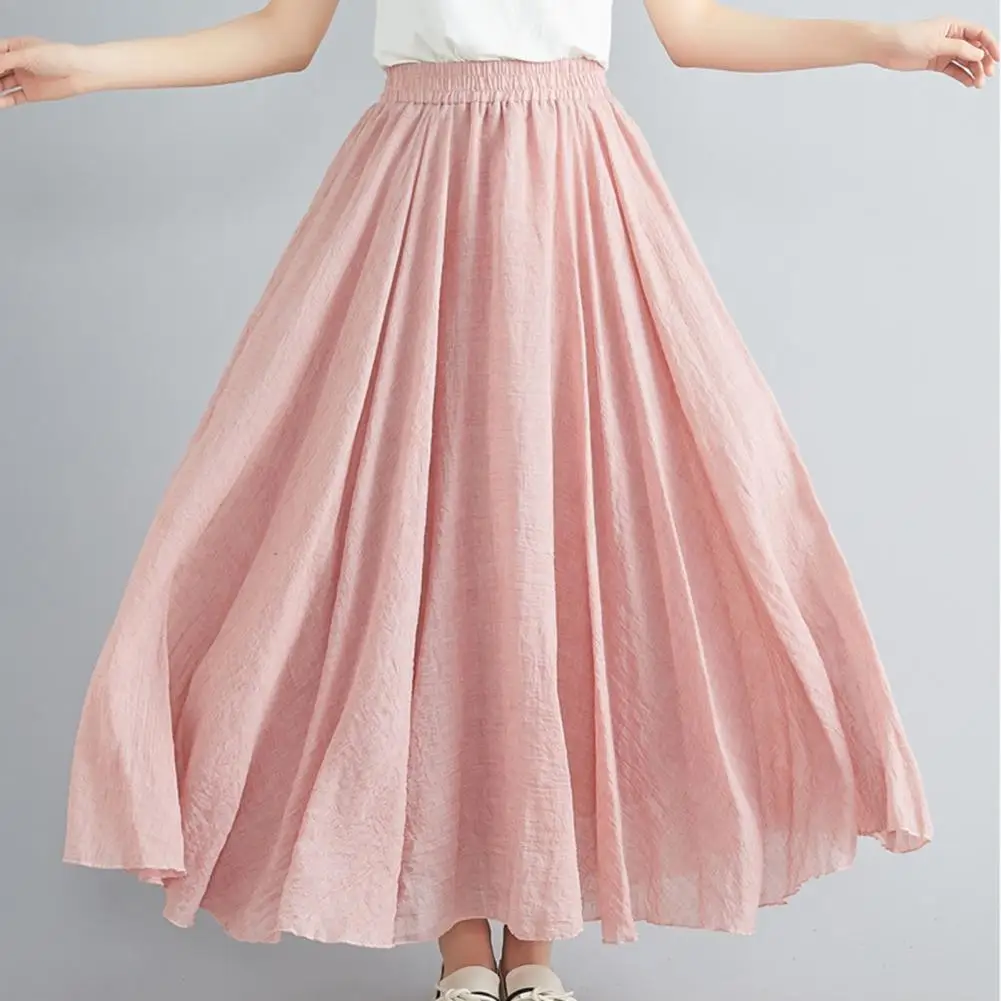 

High Waist Hem Skirt Elegant Women's High Waist Tulle Maxi Skirt with A-line Fairy Style Hem Summer Streetwear Fashion Statement
