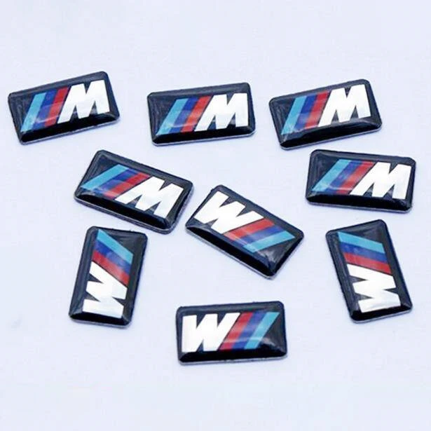 BMW M F31 F34 F32 E52 E53 E60 E90 E91 E92 E93 차량용 M 로고 스티커 4/8개, 스티어링 휠 내부 스티커 허브 장식 데칼