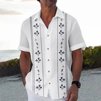 Simple Fashion Men's Shirt 3d Print Short Sleeved Shirts For Men Hawaiian Shirts Beach Casual Male Clothing 2024 New Lapel Shirt 2