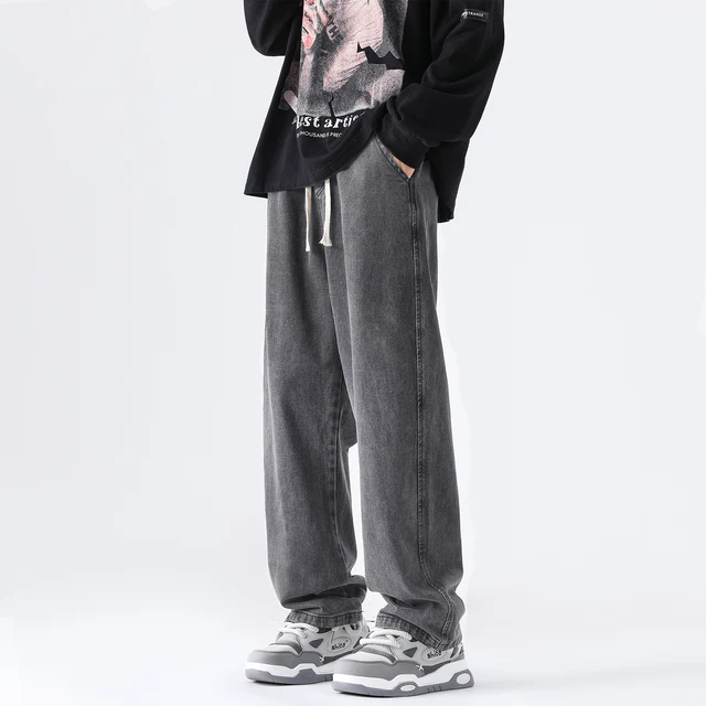 M-5XL 십대 청바지, 슬림하고 루즈한 피팅, 캐주얼 바지, 다목적 운동복, 스트레이트 레그, 할인가격, 무료 배송