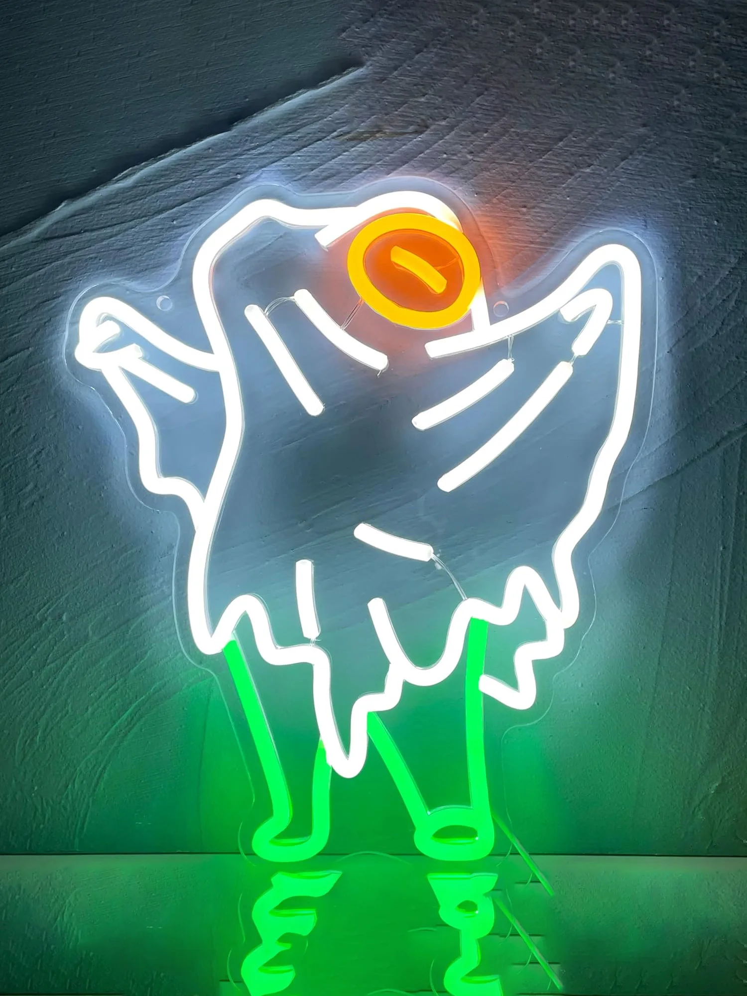 Description Picture 2 of itemFrog Ghost Neon Led Sign Halloween Decoration For Home Party Bedroom Bar Dimmable LED Lights USB Powered Lamp Anime Room Decor