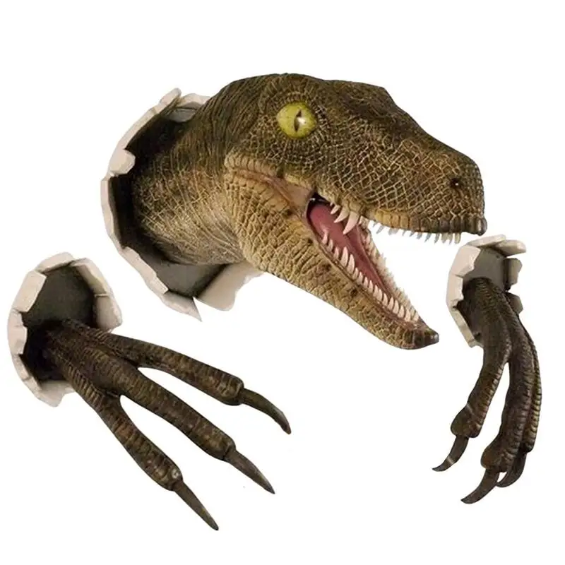 

Настенное украшение в виде динозавра, 3D подвесная настенная статуя динозавра для детского сада, домашний настенный фон, декор в виде динозавра