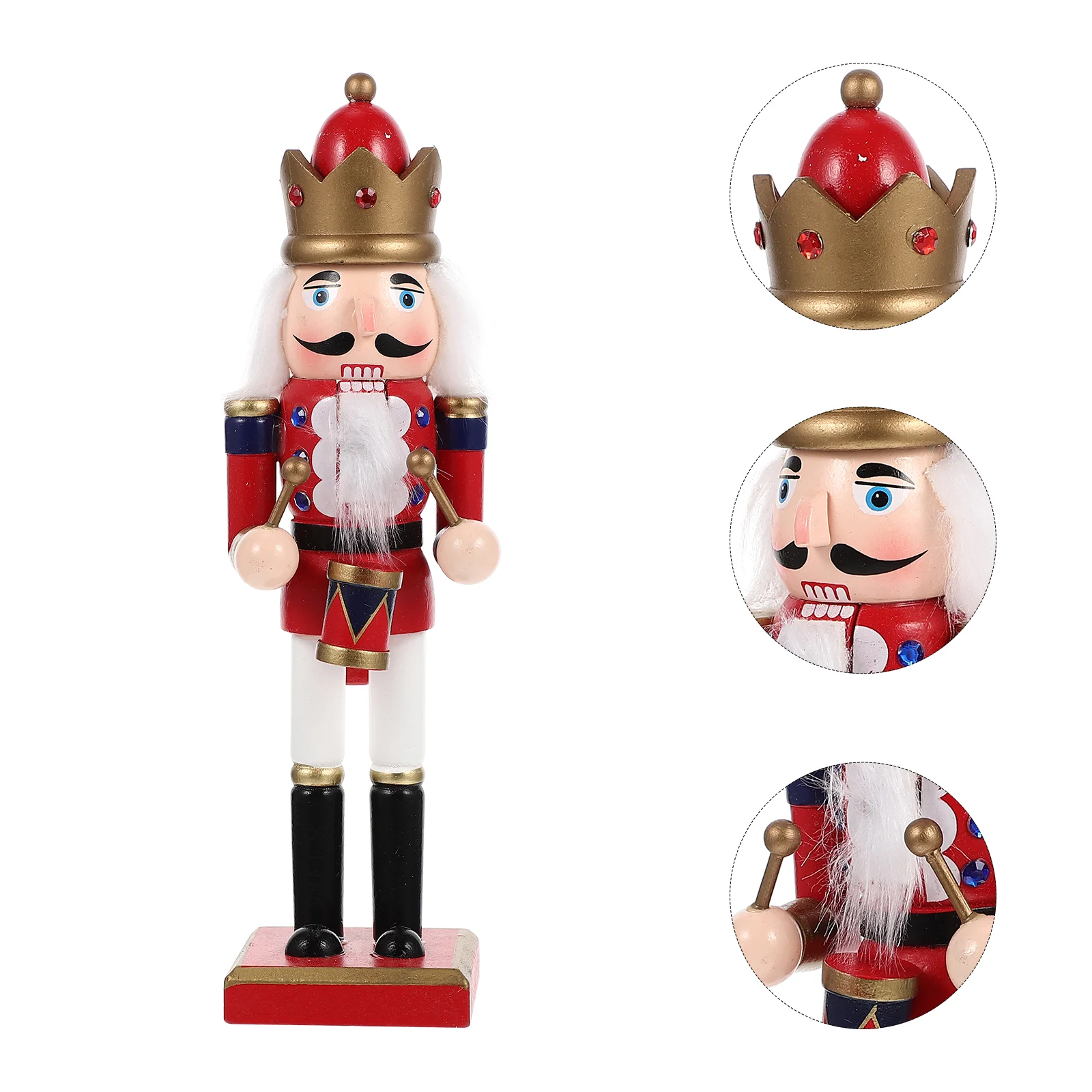 

Nutcracker Ornament Wooden Puppet Xmas Nutcrackers Party Supplies Decorations Craft Soldier Table Pink Home Accessories