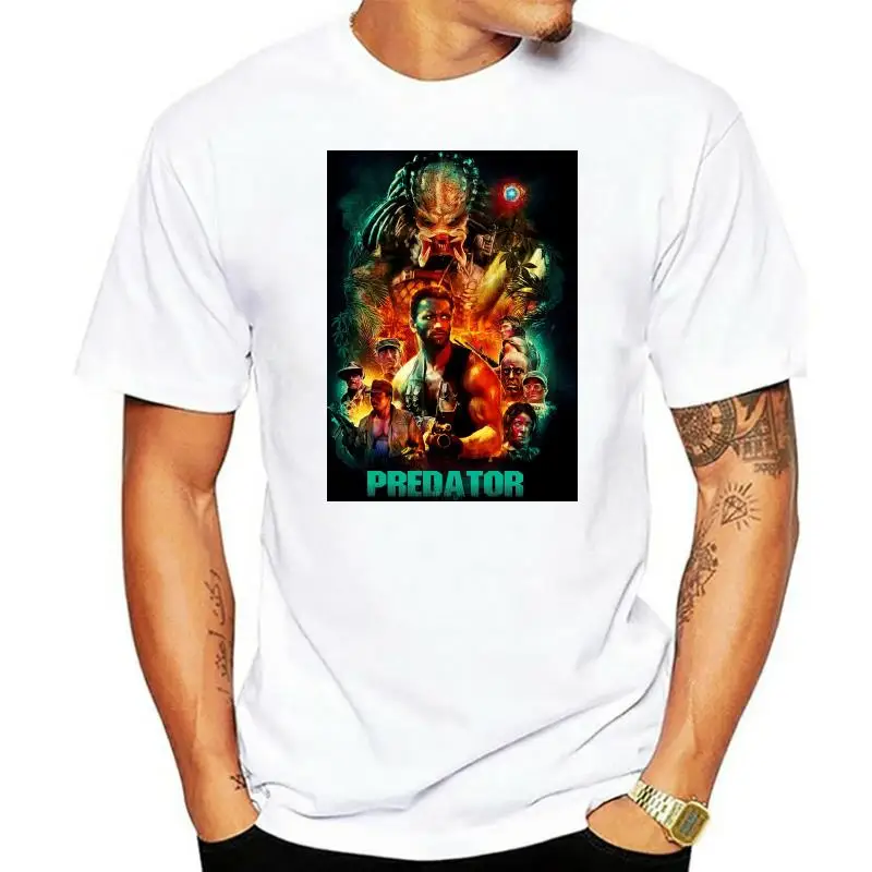 T-Shirt Predator Film Alexander Schwarzenegger Vs. Alien Movie Uomo Donna Bambino Manica Corta Magliette Formali Da Uomo Top Tee