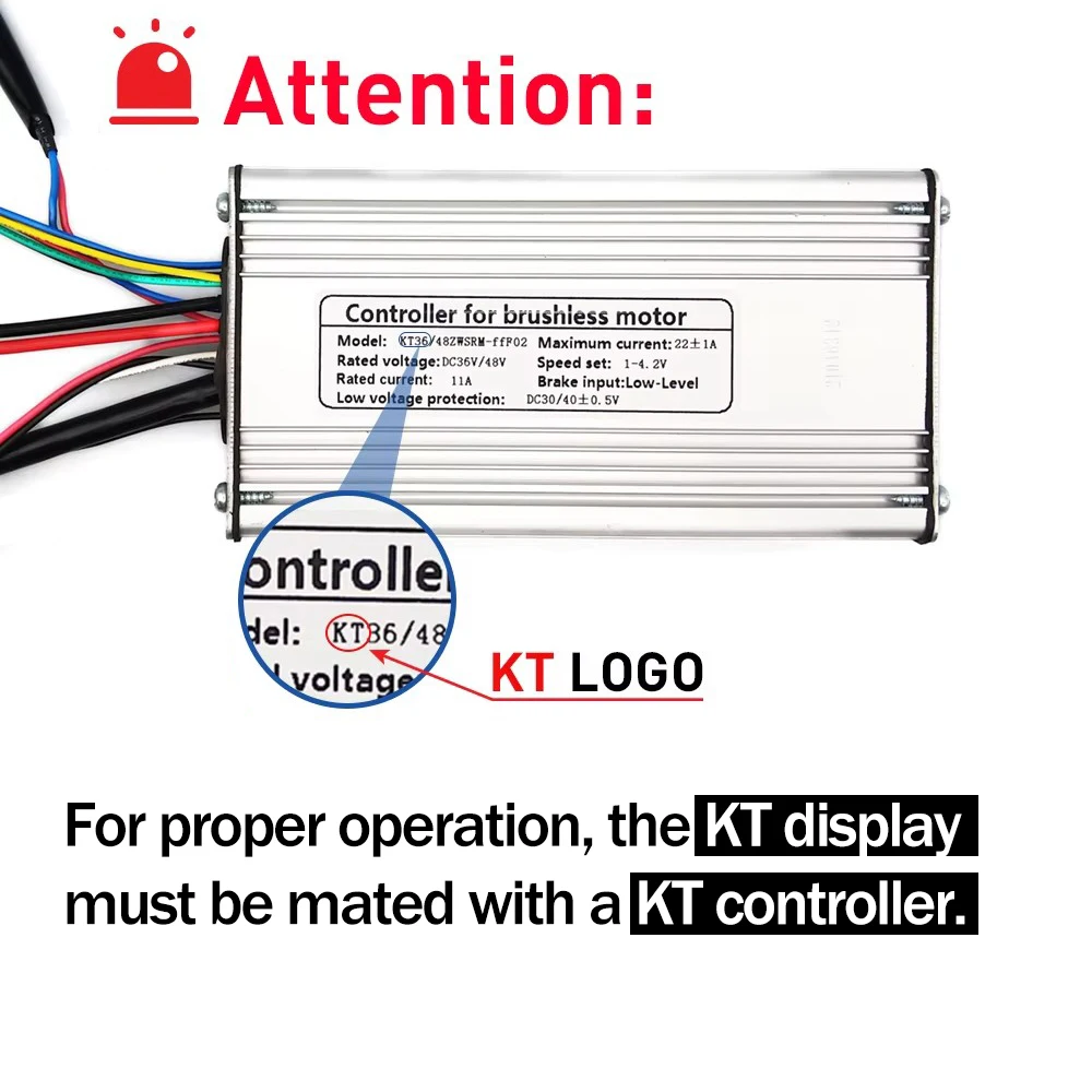 KT Ebike LCD 디스플레이 쿤텡 패널 방수 플러그 24V 36V 48V LCD10H 전기 자전거 디스플레이 (전기 자전거 키트용)