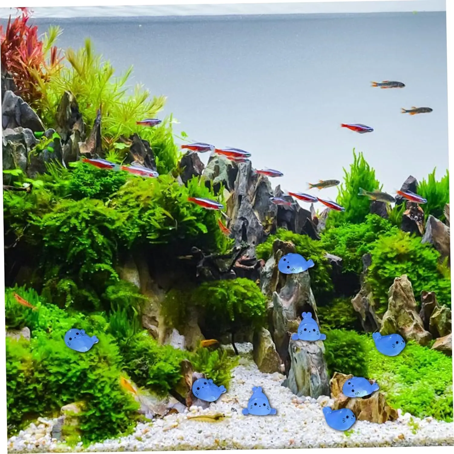 Kawaii Luminous Mini Seal Pup Resin Glow At Night Marine Animal Figurines Ornament Fairy Garden DIY Accessories 100/50Pcs miniature ornament miniature figurines resin crafts accessories resin ornaments resin crafts ornament crafts