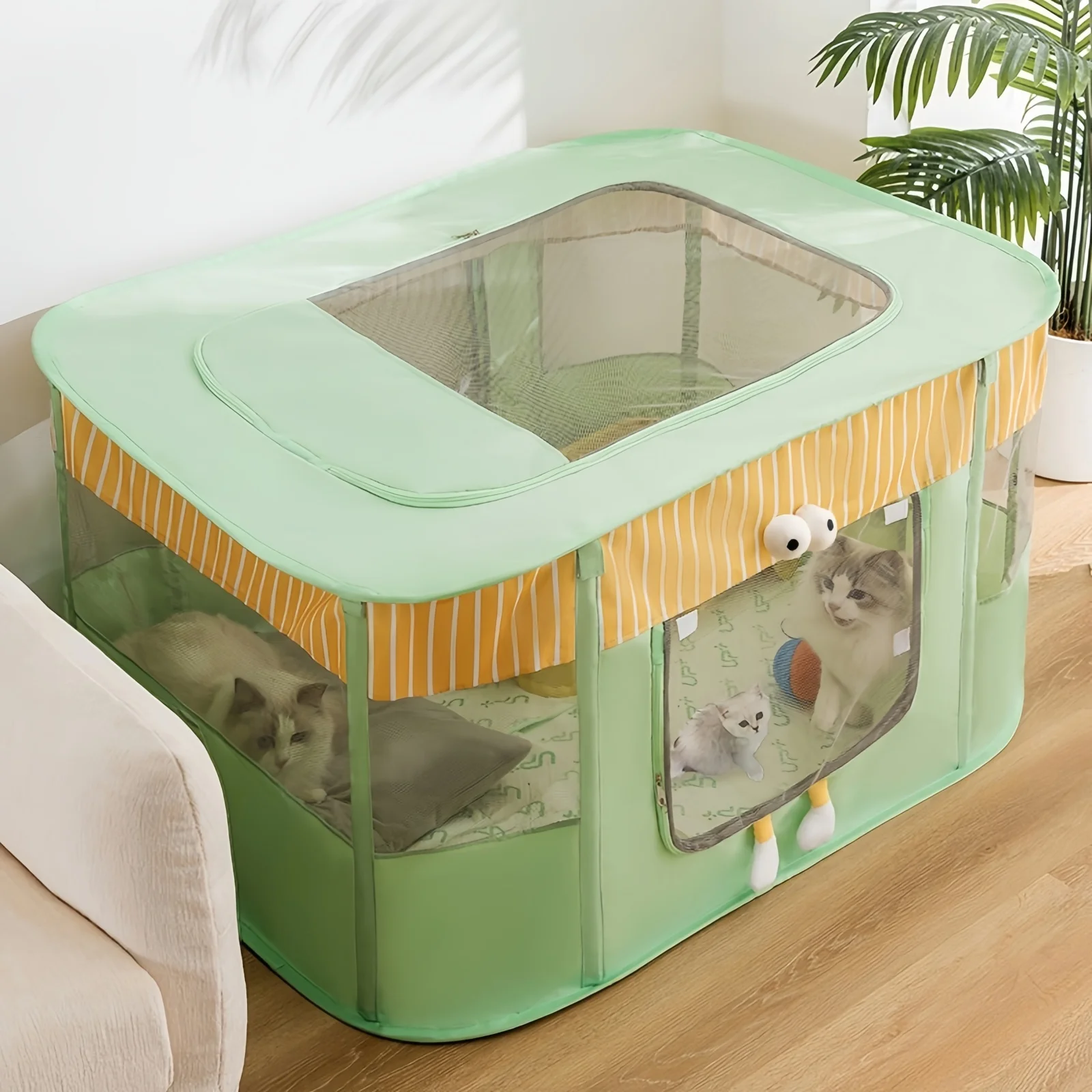 

Foldable Pet Cat Delivery Room Cat Nest Rectangular Cage Portable Dogs Cats Production Tent Breeding Waiting Box Pet Supplies