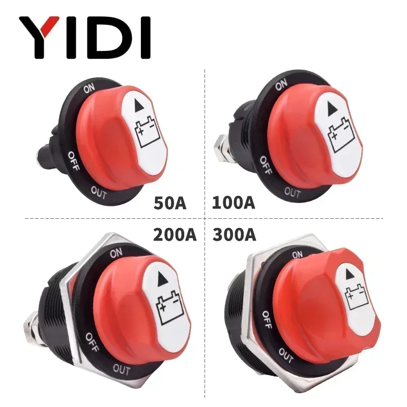 50A 100A 200A 300A Batteria Per Auto Scollegamento Cut Off Kill Switch Rotary 12V 24V Dc Power Isolator Auto Moto Accessori Per Barche