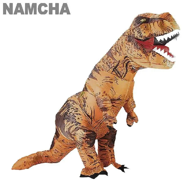 

T-Rex Inflatable Dinosaur Costumes Suit for Adult Kids Party Tyrannosaurus Rex Animal Cosplay Halloween Carnival Outfits