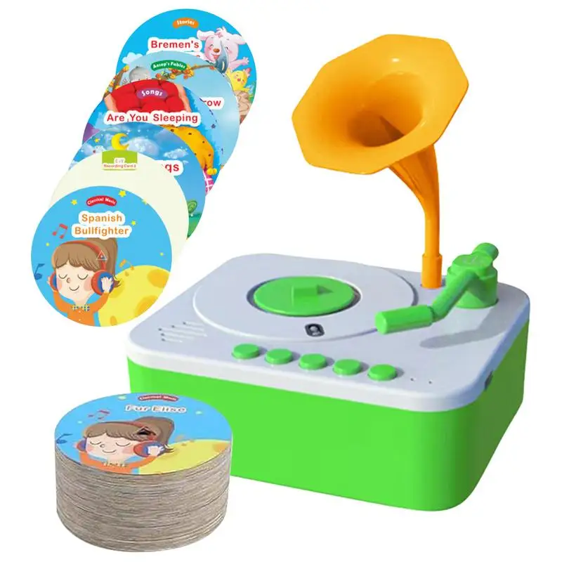 thumbnail image 2 of Story Tone Kids Phonograph,Story Music Player With 84 Cards - Preschool Music Player For Kids 2 of 11