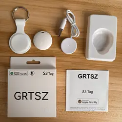 Wireless Bluetooth Key Finder with Smart Air Tracker & Waterproof Design (F14 White w case)