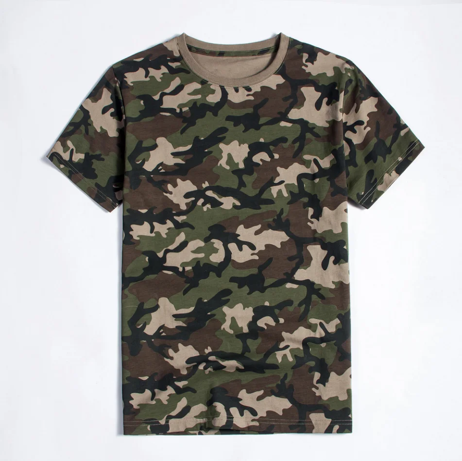 

New Summer Fashion Camouflage T-shirt Men 100% Cotton Casual O-neck Cotton Streetwear T Shirt Men Gym Short Sleeve T Shirt Tops