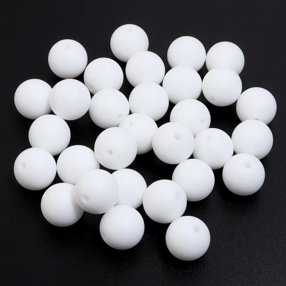 Set of 20 Candy-Colored Round Silicone Beads for DIY Jewelry and Accessories
