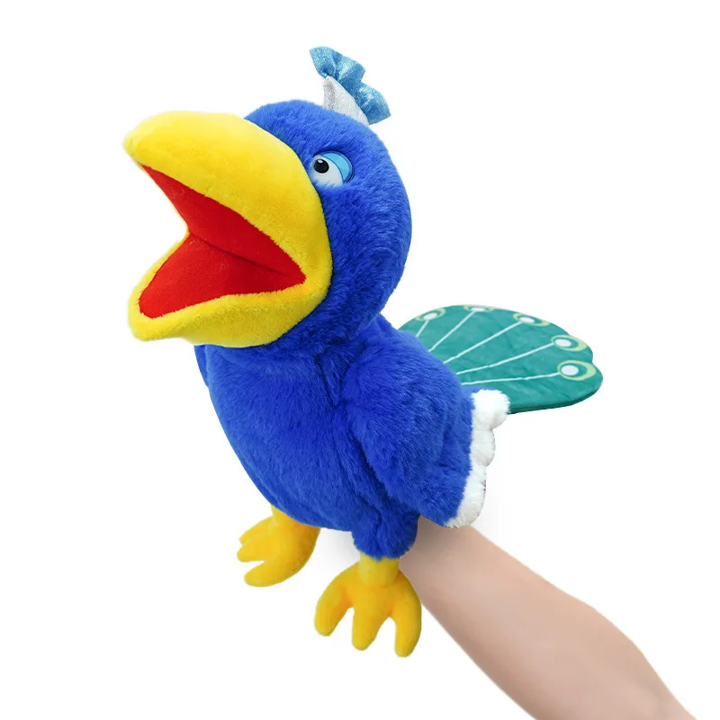 Parent-child Interaction Hand Puppet Toys Cute Parrot Flamingo Series Plush Dolls Baby Soothing Bedtime Storytelling Hand Puppet images - 6