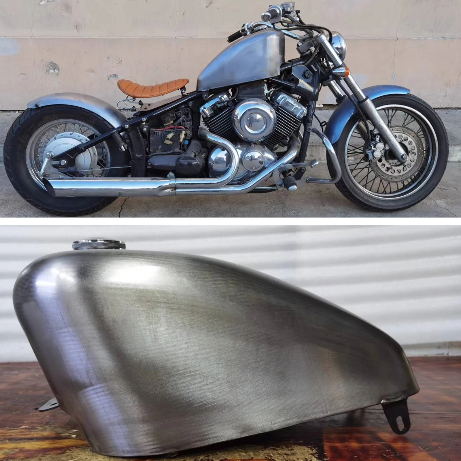 Serbatoio Carburante 10L Per Yamaha Dragstar 400 650 Moto Universale Modificata Moto Benzina Gasolio Can