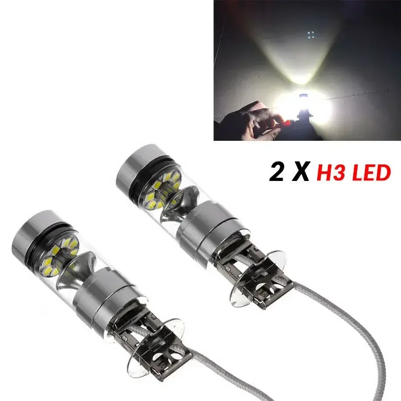 H3 LED Foglights Conversion Kit Bulbs High Low Beam 100W 6000K Super White 3000K Auto Driving Headlight High Low 12V 24V led bulb,led fog light,led headlight,led light