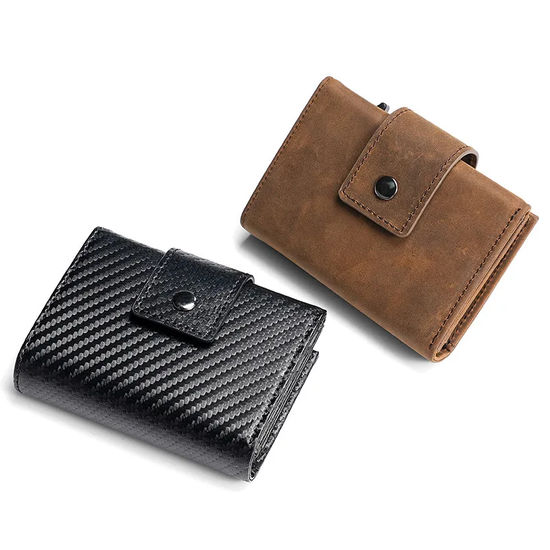 Genuine Leather Wallet For Men Male Vintage Cowhide Short Trifold