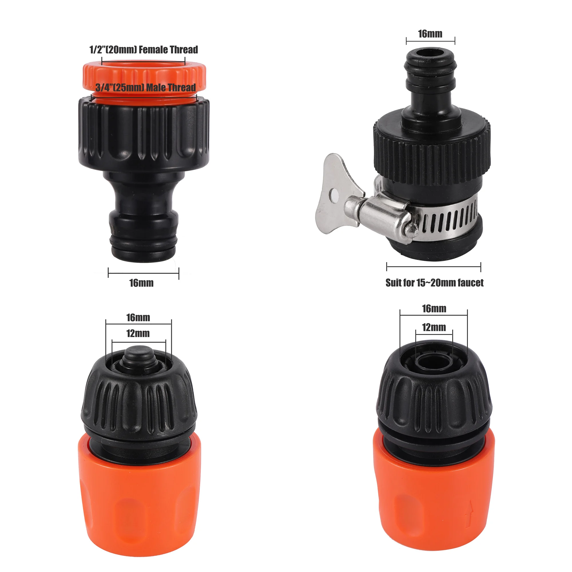 Adattatore per rubinetto dell'acqua universale durevole da 2