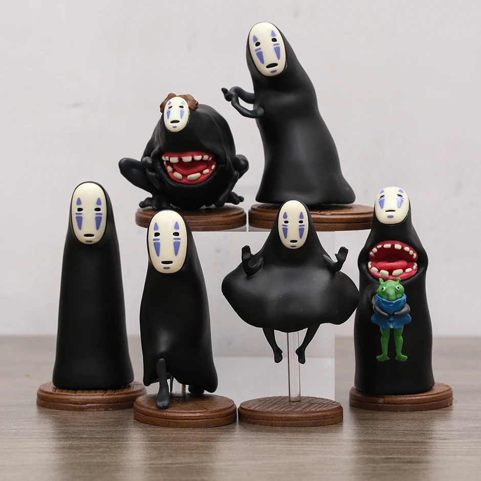 

Anime Cartoon No Face Man Cute PVC Figures Figurine Toys Set