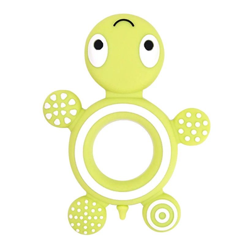 BPA Free Baby Silicone Teethers Food Grade Cute Turtle Tiny Rod Teething Necklace Baby Shower Gifts Cartoon Animals Teether