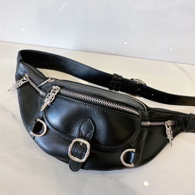 2024 Trendy New Head Layer Pelle bovina Croce Spada Pettorale, Alla moda Cento marsupi da uomo e da donna_voghion.com
