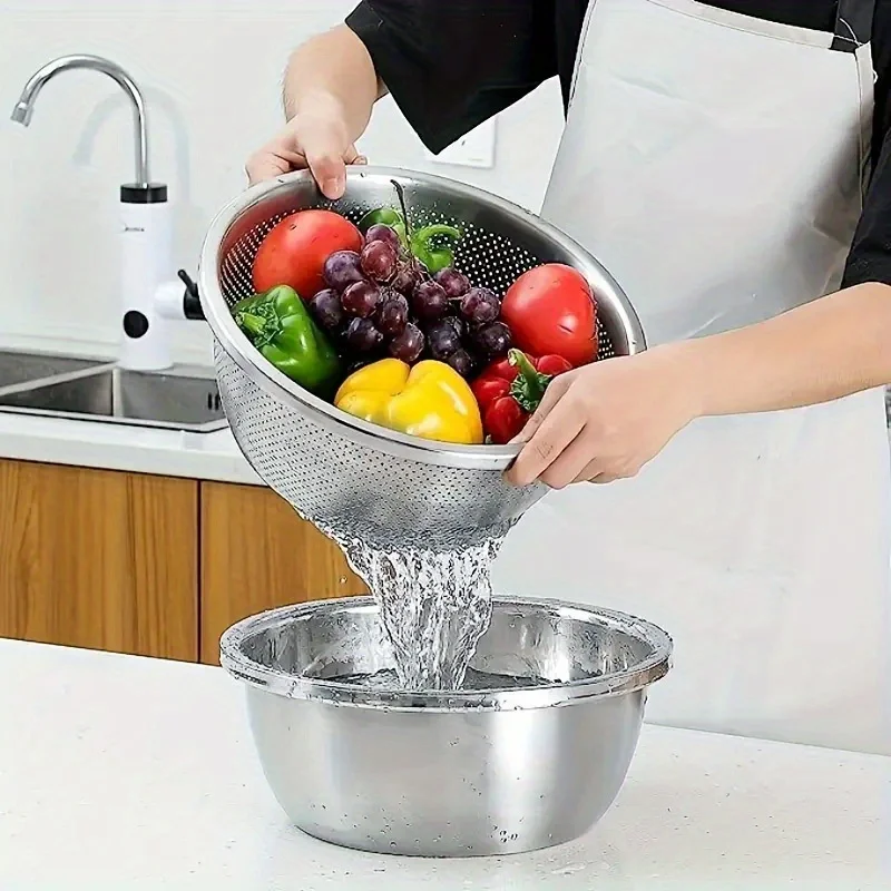 Stainless Steel Colander Set Image 3