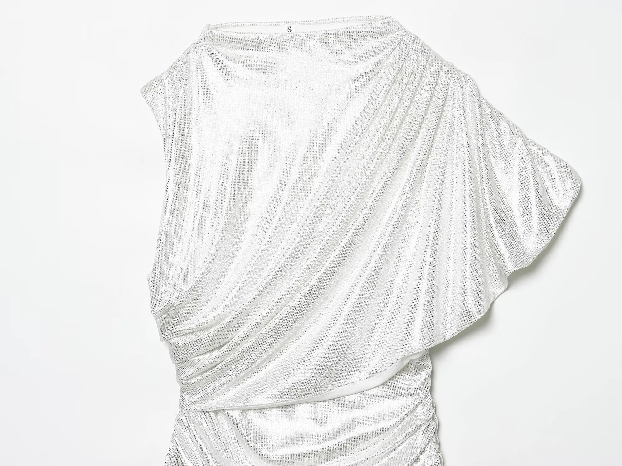 HH Damen Mode Reißverschluss-Kleider Einfarbig Halber Stehkragen Mehrlagige Dekoration Ärmelloses Sommer High-Street Sexy Mini-Kleid – Detail 4