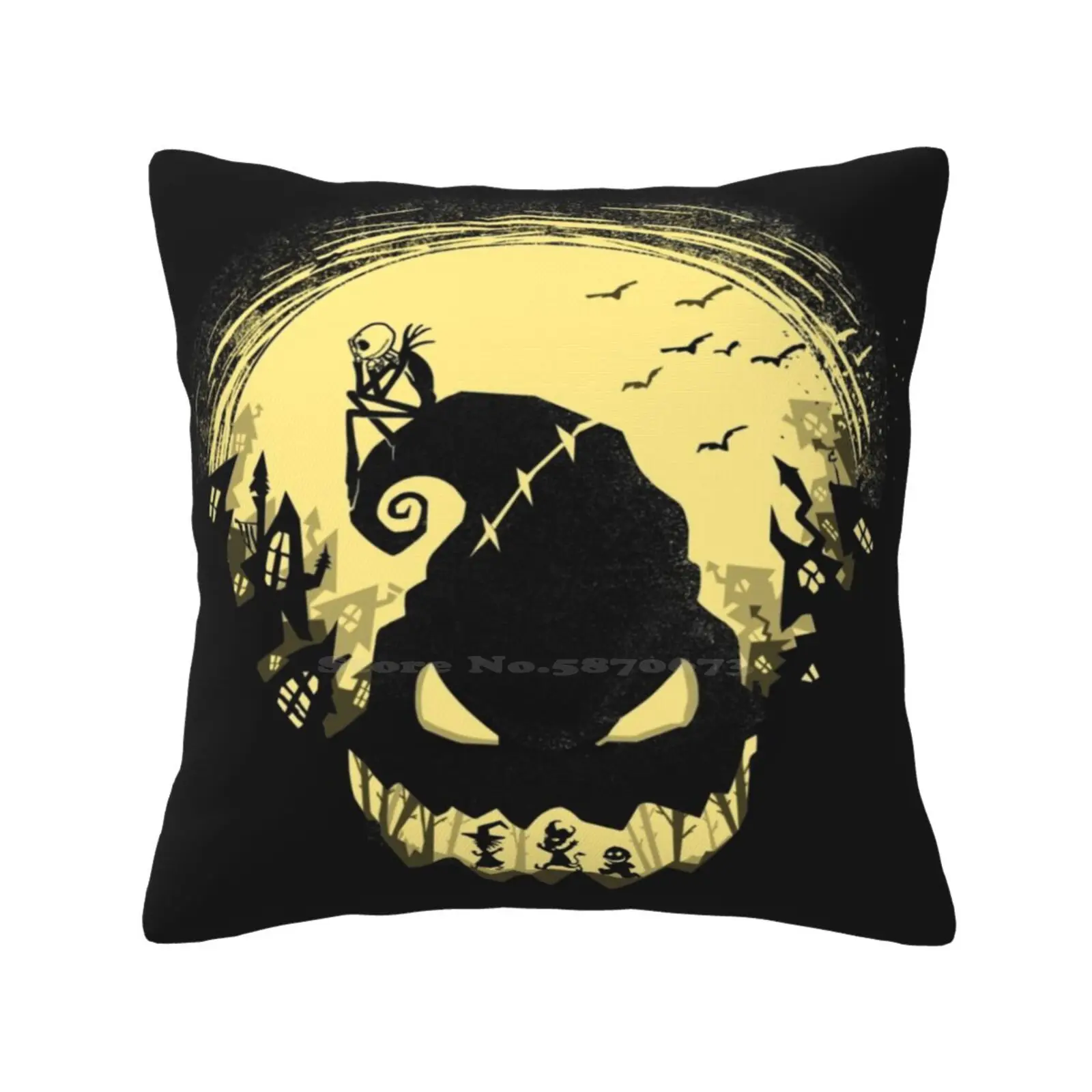 Jack'S Nightmare Funny Cute Decor Square Federa The Nighmare Before Christmas Skeleton Black Mr Oogie Boogie Mr Boogie