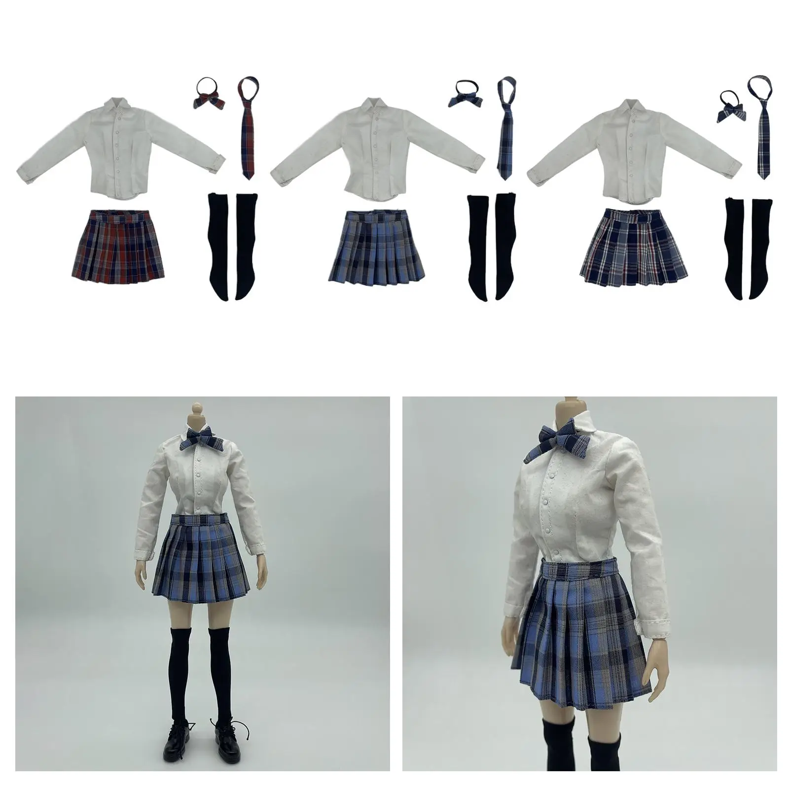 1/6 Girl Suit Uniform Costume for 12`` Action Figures Accessory Costume