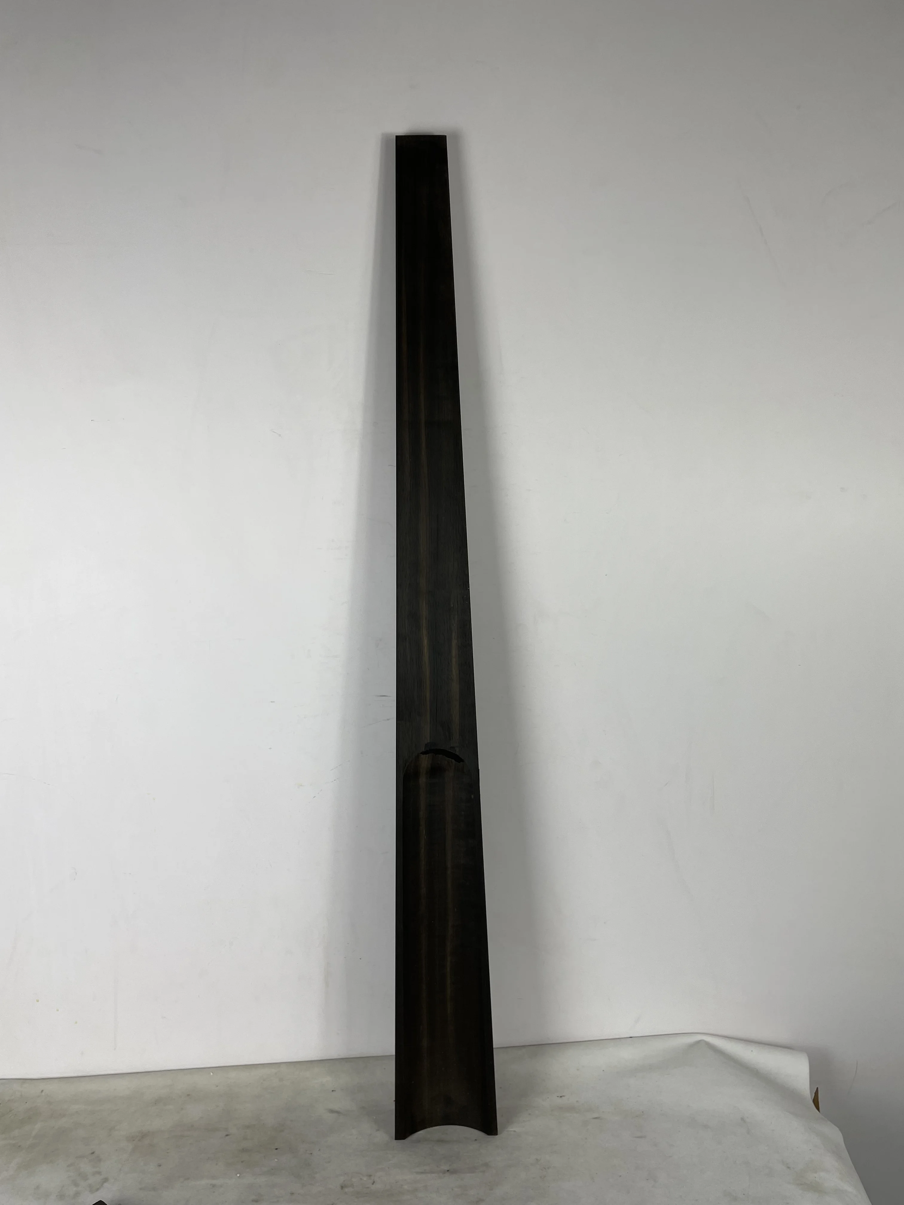 Natural Ebony Wood Double Bass Fingerboard and Top Nut Solid Fretboard Contrabass Accessories 3/4 1/8-4/4