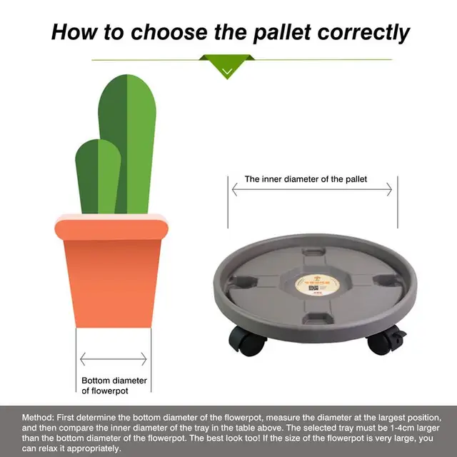 Univerzális Fa Mobil Virág Edényállvány Növényi Állvány Tálca Mozgatható Növények Raklap Kerek Gördülő Kerekes Edény Kocsi - Image 5