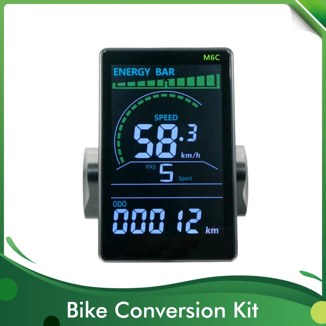 UART 2 M6C 24V 36V 48V vélo électrique LCD affichage compteur étanche E Scooter LCD panneau couleur écran pour vélo électrique de montagne 1